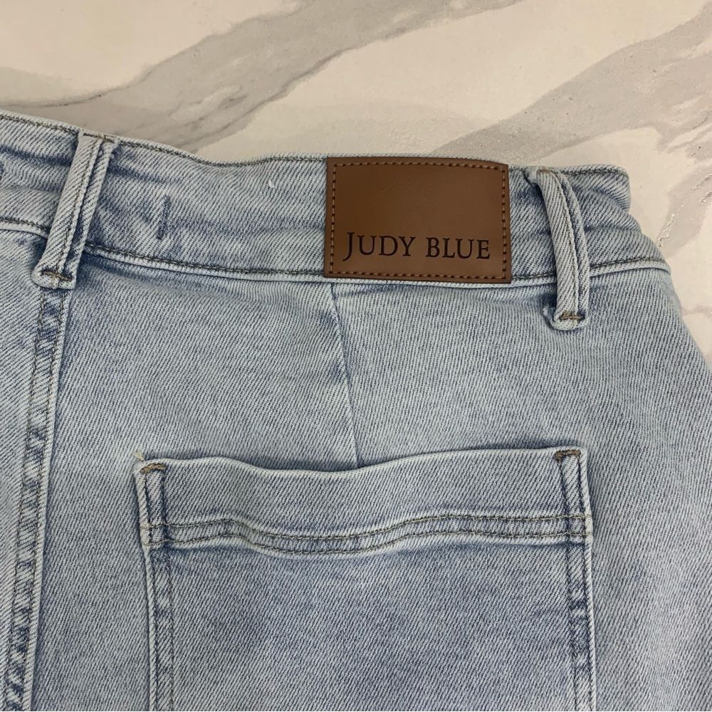 Judy Blue Jogger Jeans Light Wash Denim Sz 15 Drawstring High Waist  JB88691 - Picture 11 of 13